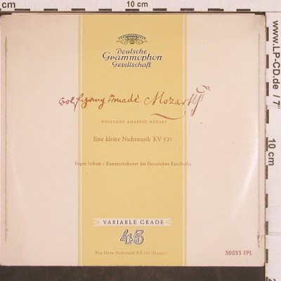 Mozart,Wolfgang Amadeus: Eine Kleine Nachtmusik KV 525, Deutsche Grammophon(EPL 30 053), D, 1959 - 7inch - T4875 - 3,00 Euro