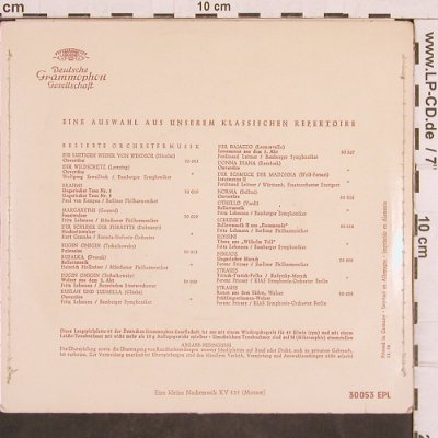 Mozart,Wolfgang Amadeus: Eine Kleine Nachtmusik KV 525, Deutsche Grammophon (EPL 30 053), D, 1959 Typ: 7" Best.-Nr.: T4875 Preis: 3,00 Euro
