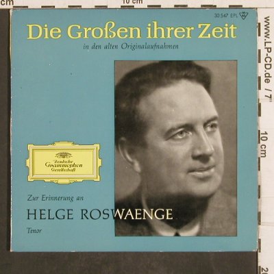 Roswaenge,Helge: Zur Erinnerung an, O wie so trügeri, D.Gr. (30 547 EPL), D, 1960 Typ: EP Best.-Nr.: T4919 Preis: 4,00 Euro