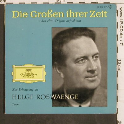 Roswaenge,Helge: Zur Erinnerung an, O wie so trügeri, D.Gr.(30 547 EPL), D, 1960 - EP - T4919 - 4,00 Euro