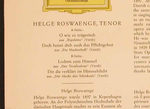 Roswaenge,Helge: Zur Erinnerung an, O wie so trügeri, D.Gr.(30 547 EPL), D, 1960 - EP - T4919 - 4,00 Euro