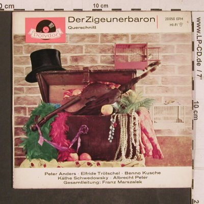 Strauß,Johann: Der Zigeunerbaron (Querschnitt), Polydor(20 050 EPH), D, 1960 - EP - T5087 - 4,00 Euro