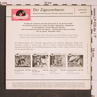 Strauß,Johann: Der Zigeunerbaron (Querschnitt), Polydor (20 050 EPH), D, 1960 Typ: EP Best.-Nr.: T5087 Preis: 4,00 Euro