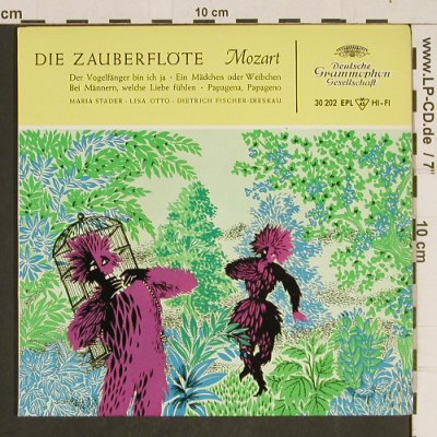 Mozart,Wolfgang Amadeus: Die Zauberflöte (4 Arien), Deutsche Grammophon (30 202 EPL), D, 1959 Typ: EP Best.-Nr.: T517 Preis: 4,00 Euro