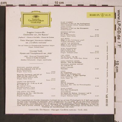 Leoncavallo, Ruggiero: Der Bajazzo, Glockenchor, D.Gr.egyptSleeve (30 008 EPL), D 1961 Typ: EP Best.-Nr.: T5408 Preis: 5,00 Euro