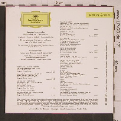 Leoncavallo, Ruggiero: Der Bajazzo, Glockenchor, D.Gr.egyptSleeve(30 008 EPL), D,, 1961 - EP - T5408 - 5,00 Euro