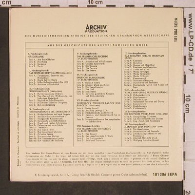 Händel,Georg Friedrich: Werke von,Concerto gr.Alexanderfest, Archiv Produktion(181 006 SEPA), D, 1961 - EP - T5412 - 5,00 Euro