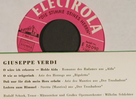 Schock,Rudolf: O Wäre Ich Erkoren aus Verdis Aida, Electrola (E 50 090), D Typ: EP Best.-Nr.: T820 Preis: 3,00 Euro