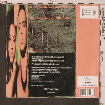 2 Unlimited: Tribal Dance, Rap Edit / Edit, ZYX(7007-7), D, 1993 - 7inch - T5578 - 3,00 Euro