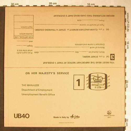 UB 40: Signing Off, Ariston(UB-1), I, 1980 - LP/12" - H5642 - 7,50 Euro