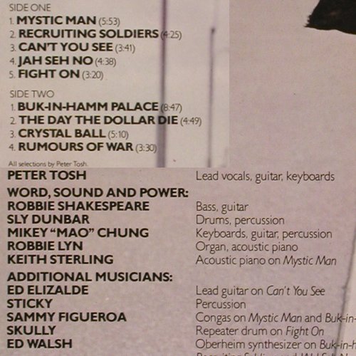 Tosh,Peter: Mystic Man, Fame Ri, RS (1575571), D, 1979 Typ: LP Best.-Nr.: V1228 Preis: 7,50 Euro