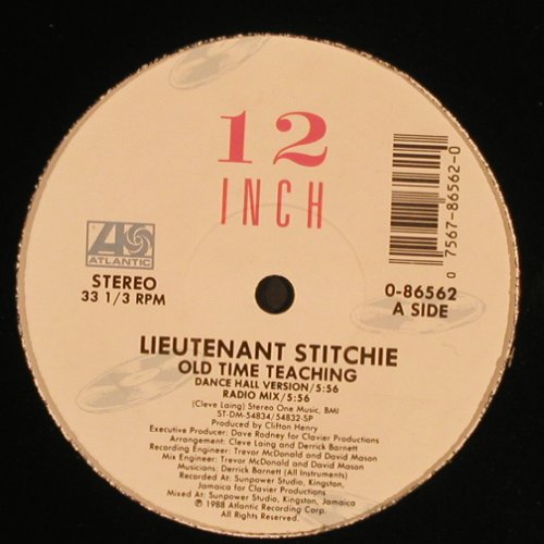 Lieutenant Stitche: Old Time Teaching*5, LC, Atlantic (0-86562), , 1988 Typ: 12" Best.-Nr.: X9322 Preis: 4,00 Euro
