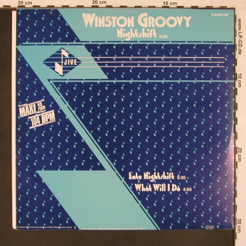 Winston Groovy: Nightshift (5:30) +2, orange yinyl, Jive(6.20434 AE), D, 1985 - 12inch - Y1417 - 4,00 Euro