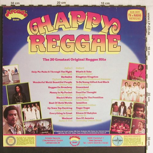 V.A.Happy Reggae: 20 Original Hits,John Holt..Goombay, Arcade(ADE G 107), D, 1980 - LP - Y4061 - 6,00 Euro