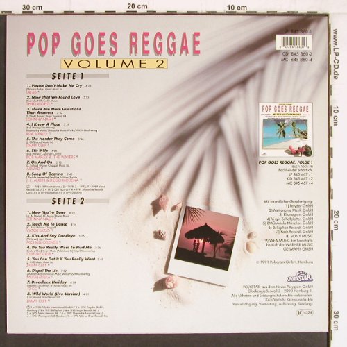 V.A.Pop Goes Reggae Vol.2: UB40.. Jimmy Cliff, 16Tr., Polystar(845 860-1), D, 1991 - LP - Y4556 - 5,00 Euro