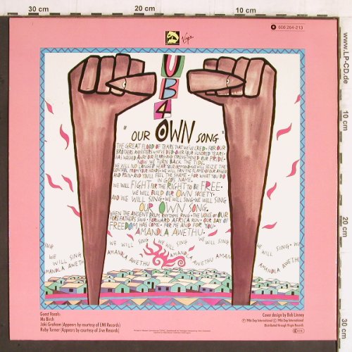 UB 40: Our Own Song (8:26+dep mix), DEP (608 264-213), D, 1986 Typ: 12" Best.-Nr.: Y5625 Preis: 3,00 Euro