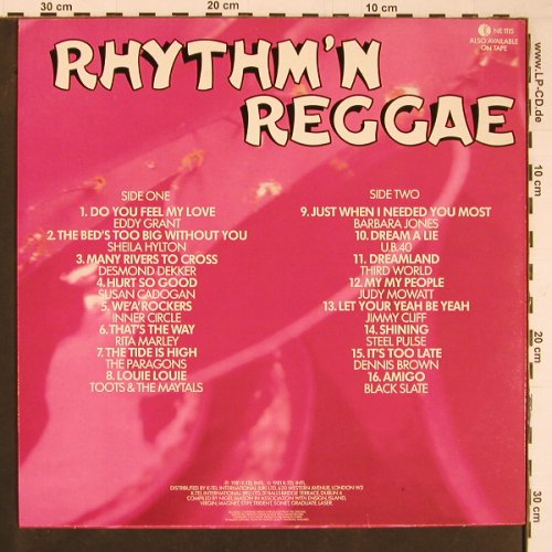 V.A.Rhythm'n Reggae: Eddy Grant...Black Slate, 16 Tr., K-tel(NE 1115), UK, 1981 - LP - Y664 - 6,00 Euro