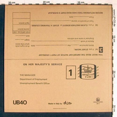 UB 40: Signing Off, Ariston (UB-1), I, 1980 Typ: LP/12" Best.-Nr.: Y7850 Preis: 9,00 Euro