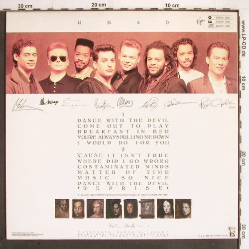 UB 40: Same, Virgin (209 211-630), D, 1988 Typ: LP Best.-Nr.: Y9930 Preis: 6,00 Euro