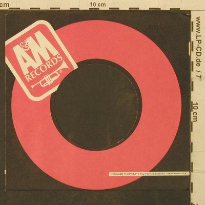 A&M: Firmenlochcover- red/black/white, AM, US Typ: Cover Best.-Nr.: T3995 Preis: 1,50 Euro