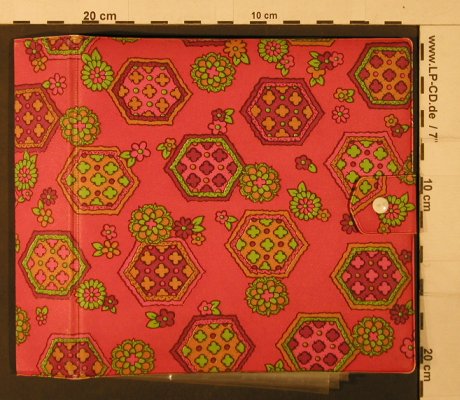Single Album Kunststoff: Rot/Grün/Lila Muster "Flower Power", 20 Taschen, 70ger Typ: Album Best.-Nr.: Z10 Preis: 5,00 Euro