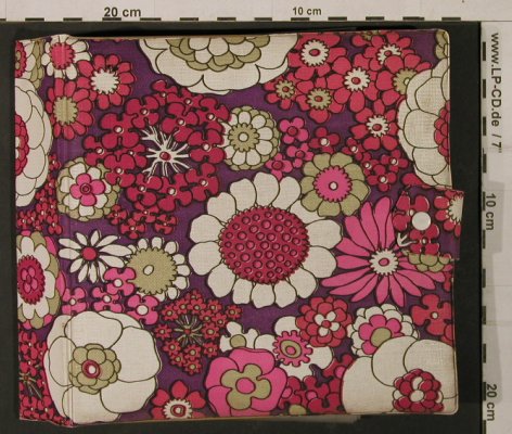 Single Album Kunststoff: Rot/Weiss/Lila Blumenmuster"Hippy", 20 Taschen,vg+, 70ger Typ: Album Best.-Nr.: Z14 Preis: 4,00 Euro