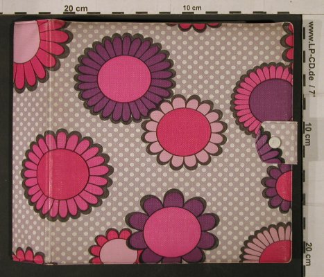Single Album Kunststoff: Rot/Rosa/Pink Blumenmuster"Hippy", 20 Taschen, 70ger Typ: Album Best.-Nr.: Z37 Preis: 5,00 Euro
