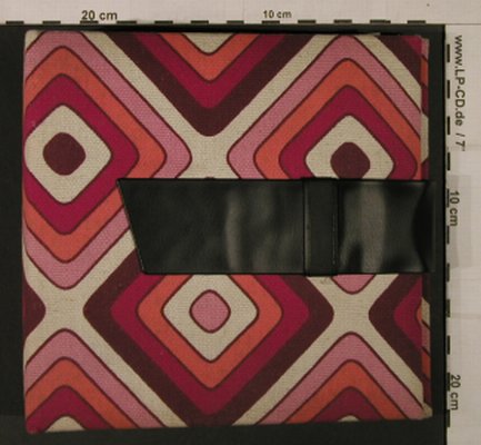 Single Album Stoff: weiß/rot/Orange,70ger Muster, 20 Taschen,  Typ: Album Best.-Nr.: Z42 Preis: 5,00 Euro