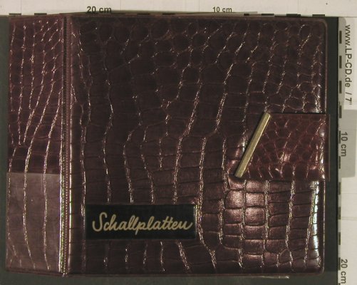 Single Album Kunststoff: Braun,KunstlederKroko-Schallplatten, 20 Taschen, D,Index Typ: Album Best.-Nr.: Z88 Preis: 6,00 Euro