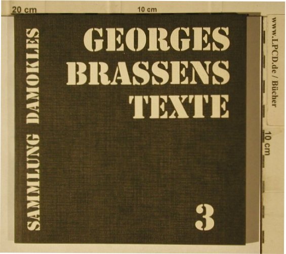 Brassens,Georges: Texte, franz/deutsch, Sammlung Damokles 3(), D, 1969 - Buch - 40171 - 5,00 Euro