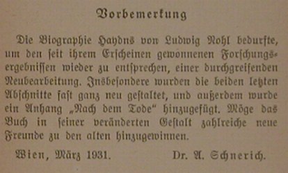 Haydn,Joseph: Ludwig Nohl, Musiker-Biographien 3, Reclam, D,vg+, 1931 Typ: Heft Best.-Nr.: 40024 Preis: 5,00 Euro