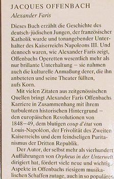 Offenbach,Jacques: von Alexander Faris, Atlantis (3-7611-0219-4), D, 1982 Typ: Buch Best.-Nr.: 40214 Preis: 5,00 Euro