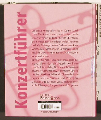 Konzertführer - der große: Komponisten und ihre Werke, Faktum/Bassermann (9783809450085), D,640 S., 2000 Typ: Buch Best.-Nr.: 40277 Preis: 7,50 Euro