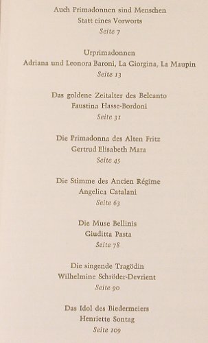 Prima Donnen: Kurt Honolka-Bordoni bis Callas, Cotta-Verlag, D, 1960 Typ: Buch Best.-Nr.: 40283 Preis: 5,00 Euro