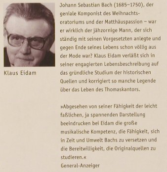 Bach,Johann Sebastian,: Das wahre Leben des, v.Klaus Eidam, Piper(4435) (978349224435), D, 2007 Typ: TB Best.-Nr.: 40291 Preis: 5,00 Euro