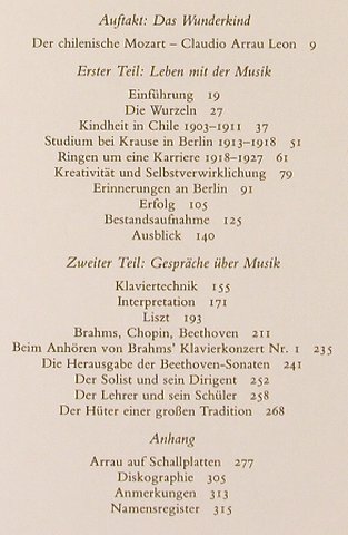 Arrau,Claudio: Leben mit der Musik, Scherz (3502180121), D, 1984 Typ: Buch Best.-Nr.: 40309 Preis: 6,00 Euro