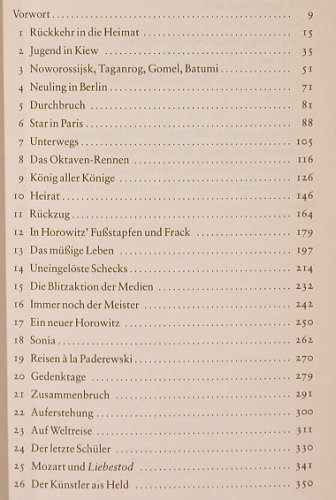 Horowitz,Wladimir: Ein Leben für die Musik, Knaus (3813511316), D, 434S., 1992 Typ: Buch Best.-Nr.: 40310 Preis: 6,00 Euro
