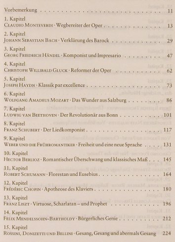Die grossen Komponisten: Ihr Leben und Werk, 694 S., Schonberg (3811207067), D, 1990 Typ: Buch Best.-Nr.: 40314 Preis: 7,50 Euro