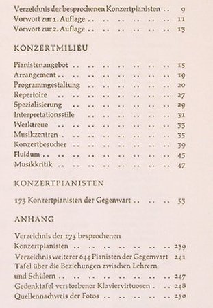 Die Konzertpianisten der Gegenwart: von Hans-Peter Range, Moritz Schauenburg(), D, 249 S., 1966 - Buch - 40321 - 4,00 Euro