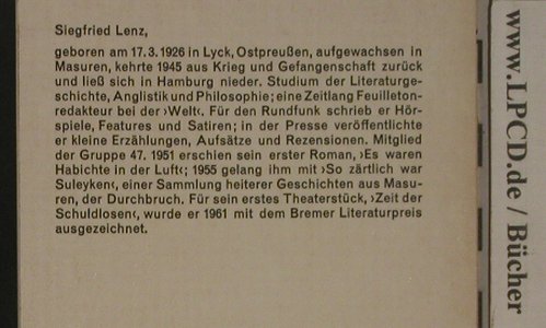 Lenz,Siegfried: Jäger des Spotts, dtv(3-423-00276-x), D, 1977 - TB - 40026 - 1,50 Euro