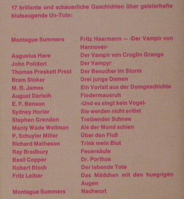 Haining,Peter (Hg): Stunde der Vampire - Anthologie, Fischer(3-436-02002-8), D, 1974 - TB - 40057 - 2,00 Euro