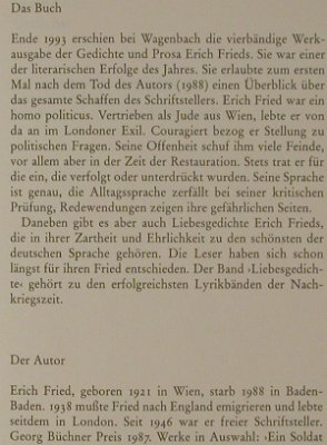 Fried,Erich: Gedichte, dtv(3-423-11997-7), D, 1995 - TB - 40062 - 2,50 Euro