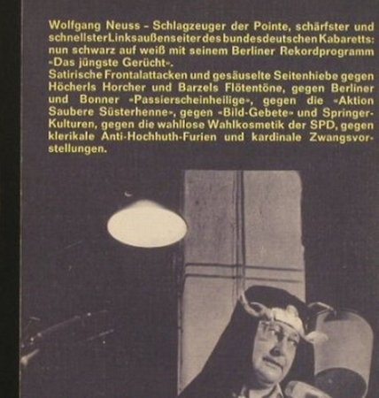 Neuss,Wolfgang: Das jüngste Gerücht, rororo (841), D, 1965 Typ: TB Best.-Nr.: 40012 Preis: 3,00 Euro