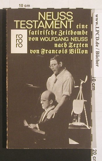 Neuss,Wolfgang: Neuss Testament, Erstausgabe!, vg+, rororo(891), D, 1966 - TB - 40036 - 3,00 Euro