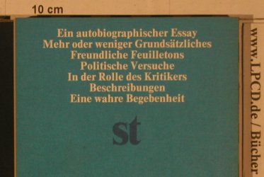 Handke,Peter: Ich bin e.Bewohner d.Elfenbeinturms, Suhrkamp, st 56(3-518-36556-8), D, 1972 - TB - 40025 - 2,50 Euro