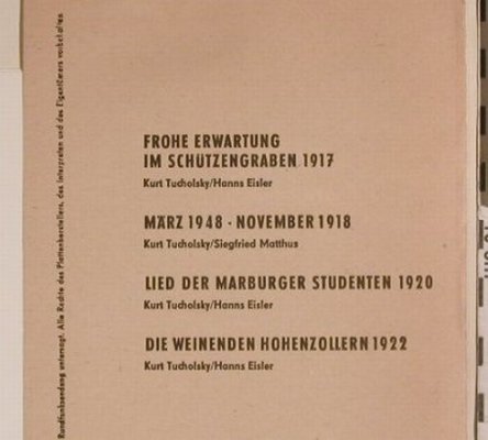 Busch,Ernst: Kurt Tucholsky Rote Reihe 5, Akademie der Künste(585 043), DDR,  - Heft - 40079 - 10,00 Euro