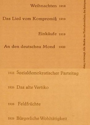 Busch,Ernst: Fromme Gesänge, He! Republik, Akademie der Künste(Ag 511/87/69), DDR,  - Heft - 40081 - 10,00 Euro