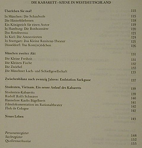 Kabarett mit K: Fünfzig Jahre große Kleinkunst, Berlin Verlag (3-87061-060-3), D, 1974 Typ: Buch Best.-Nr.: 40168 Preis: 4,00 Euro