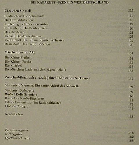 Kabarett mit K: Fünfzig Jahre große Kleinkunst, Berlin Verlag(3-87061-060-3), D, 1974 - Buch - 40168 - 4,00 Euro