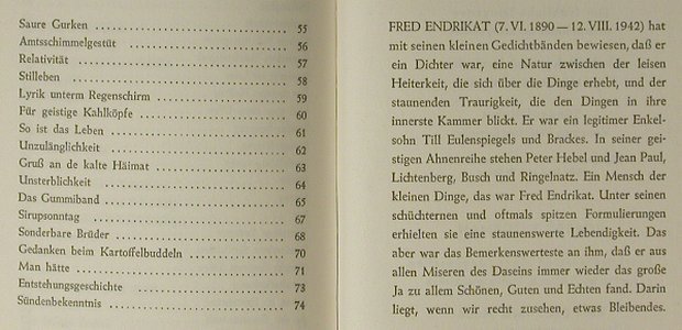 Endrikat,Fred: Höchst weltliche Sündenfibel, Blanvalet, D, 1957 Typ: TB Best.-Nr.: 40198 Preis: 3,00 Euro